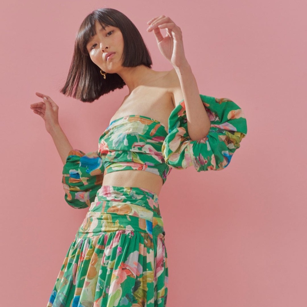 Alemais Arlo Puff Sleeve Top in Size 2 (6 AU/UK) NWT!